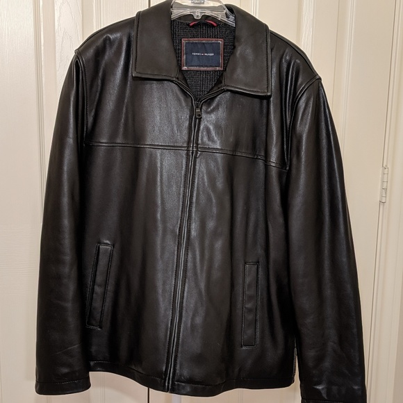 Tommy Hilfiger Other - Tommy Hilfiger Men's black leather jacket XL